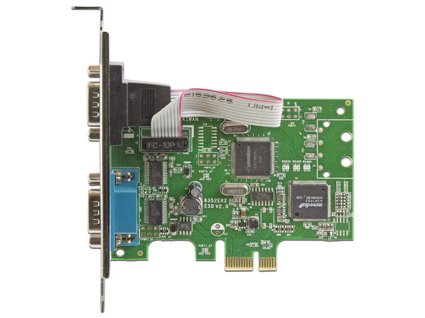 Tarjeta Serial PCI Express de 2 Puertos DB9 RS232 con UART 16C1050