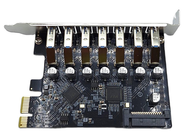 Tarjeta Controladora X-Media XM-PEX-U307, 7 Puertos USB 3.0 con PCI Express. Colores Metálico y Marina.