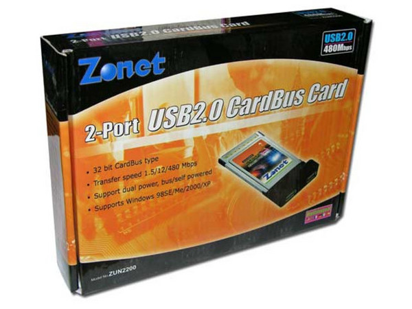 Tarjeta Controladora Zonet PCMCIA, con 2 Puertos USB 2.0