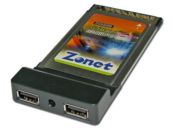 Tarjeta Controladora Zonet PCMCIA, con 2 Puertos USB 2.0