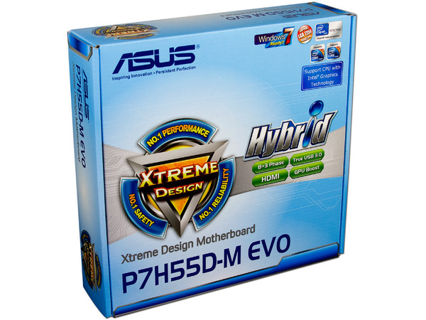 T. Madre Asus P7H55D-M EVO, ChipSet Intel H55 Exp.,
Soporta: Core i7, Core i5 y Core i3 de Socket 1156,
Integrado: Audio 5.1, Red 10/100/1000,
Memoria: DDR3 2133(O.C.)/1066MHz, 16GB Max,
mATX, Ptos: 1xPCEx16, 2xPCEx1, 1xPCI