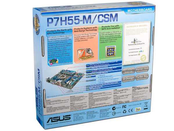 ASUS MB P7H55-M/CSM; S1156  i7/5/3 H55E DDR3 PCIE2 SATA uATX  10c