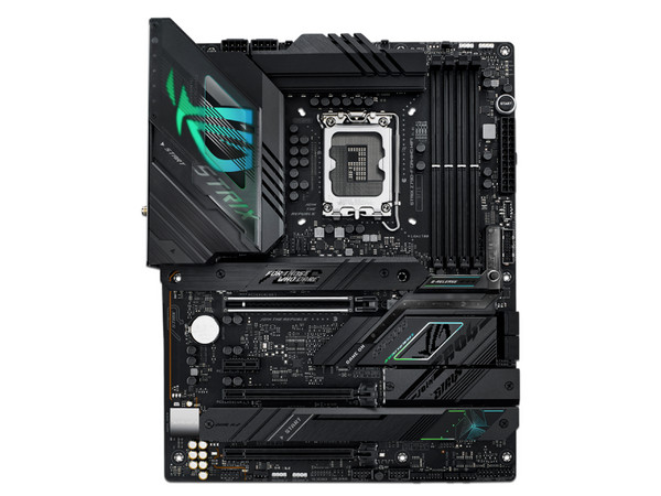 T. Madre Asus ROG Strix Z790-F Gaming WiFi, Chipset Intel Z790,
Soporta: Intel 12va y 13va Generación, Socket 1700,
Memoria: DDR5 7800+/5800/4800MHz, 128GB Max,
Integrado: AudioHD, Red, USB 3.2 y SATA 3.0, M.2,
ATX, Ptos: 1xPCIE5.0x16, 2xPCIE4.0x16.