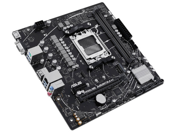 T. Madre ASUS PRIME A620M-K,
Chipset AMD A620,
Segmento: Básico,
Soporta: AMD Ryzen 7000 Series, Socket AM5,
Memoria: DDR5 6400/6200, 64GB Max,
Audio HD, Red,
USB 3.2 Gen 1 y SATA 6Gb/s, M.2 PCIe 4.0,
Micro-ATX, Ptos: 1xPCIe 4.0 x16, 1xPCIe 3.0