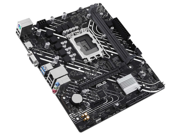 T. Madre ASUS Prime H610M-K,
Chipset Intel H610,
Segmento: Básico,
Soporta: Procesadores Intel Core 12 y 13 Gen, Socket LGA 1700,
RAM: DDR5 4800,5000,5200,5400,5600 MHz,
Almacenamiento: M.2, SATA 3.0,
Audio HD, Red,
Micro-ATX, Ptos: 1x PCIe 4.0 x16