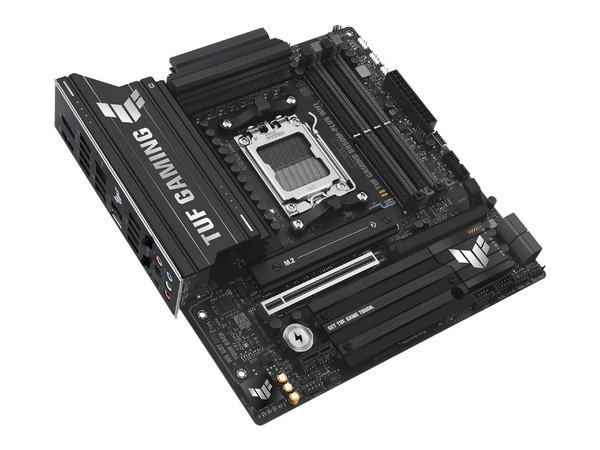T. Madre ASUS TUF Gaming B850M-PLUS WiFi, 
Chipset AMD B850,
Segmento: Alto/Gamer,
Soporta Ryzen 9000, 8000 y 7000, Socket AM5,
RAM: 8000 DDR5 hasta 256 GB,
Integrado: Audio HD, Red y Wi-Fi 6,
USB 3.2, SATA 3.0, M.2,
Micro-ATX, Ptos: PCIe 5.0 x16.
