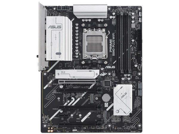 T. Madre ASUS PRIME B840 PLUS WIFI-CSM: Chipset AMD B840, 
Soporta: Procesadores AMD Serie 9000, 8000 y 7000, Socket AM5,
Memoria: DDR5 7600/5600/4800MHz, 256GB Max,
Integrado: Wi-Fi, USB, M.2, 
ATX, Ptos: 1xPCIE4.0x16.