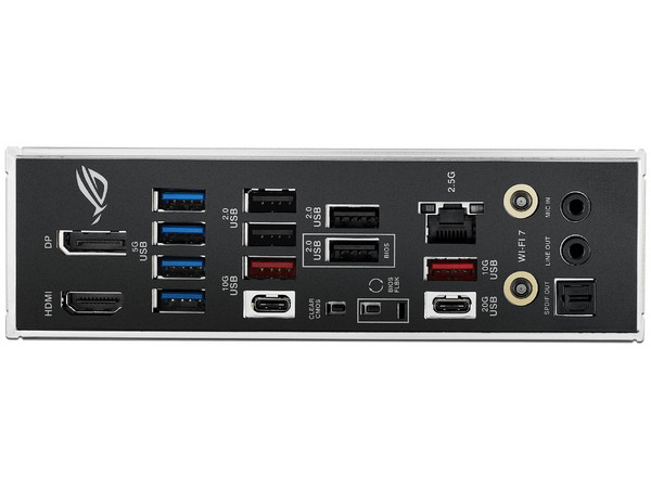 T. Madre ASUS ROG STRIX B850-F GAMING WIFI, 
Chipset AMD B850,  
Segmento: Alto/Gamer,
Soporta: AMD Ryzen 7000 y 8000 Series, Socket AM5,
RAM: DDR5 8000 MHz Máx., 192GB, 
Audio HD Realtek ALC4080, Wi-Fi 7,
SATA 3.0, M.2 (4x),
ATX, Ptos: 2xPCIEx16.