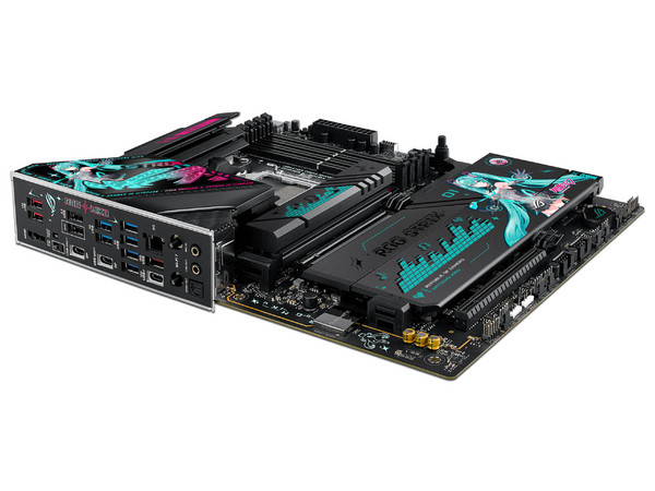 T. Madre ASUS ROG STRIX X870E-H GAMING WIFI7 HATSUNE MIKU: 
Chipset AMD 870E,
Segmento: Alto/Gamer,
Soporta: Procesadores AMD Ryzen 9000 Series, Socket AM5,
DDR5 8000MHz, 256GB Máx,
AudioHD, Red, Wi-Fi, USB y SATA 3.0, M.2,
ATX, Ptos: 1xPCIE5.0x16