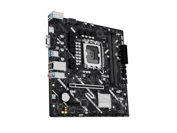 T. Madre ASUS PRIME H810M-K: 
Chipset Intel H810, 
Segmento: Básico, Socket 1851, 
Soporta: Procesadores Intel Ultra, 
Memoria: DDR5 6400MHz, Integrado: AudioHD, Red, USB, 
M.2, Micro-ATX, 
Ptos: 1xPCIE4.0x16, 1xPCIE4.0x1.
