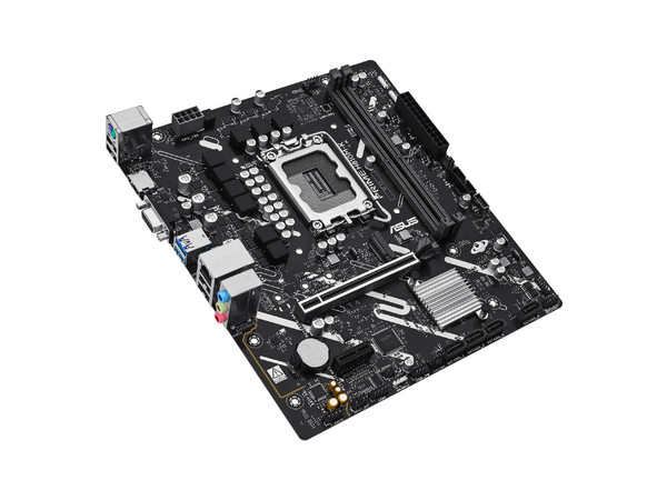T. Madre ASUS PRIME H810M-K: 
Chipset Intel H810, 
Segmento: Básico, Socket 1851, 
Soporta: Procesadores Intel Ultra, 
Memoria: DDR5 6400MHz, Integrado: AudioHD, Red, USB, 
M.2, Micro-ATX, 
Ptos: 1xPCIE4.0x16, 1xPCIE4.0x1.
