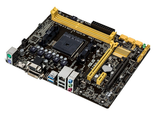 T. Madre ASUS A78M-E, Chipset AMD A78,
Soporta: AMD A10/A8/A6/A4/Athlon X4/X2 de Socket FM2+,
Memoria: DDR3 2400(O.C.)/1600/1333MHz, 32 GB Max,
Integrado: Audio HD, Red,
Micro-ATX, Ptos: 1xPCIEX16, 1xPCIEX1, 1xPCI