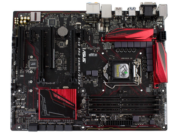T. Madre Asus B150 PRO GAMING/AURA, Chipset Intel B150,
Soporta: Intel Core i7/Core i5/Core i3/Pentium de Socket 1151,
Memoria: DDR4 2133 MHz, 64GB Max,
Integrado: Audio HD, Red, USB 3.1 y SATA 3.0, ATX,
Ptos: 2xPCIEx16, 2xPCIEx1, 2xPCI.
