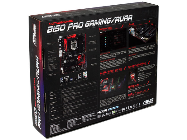 T. Madre Asus B150 PRO GAMING/AURA, Chipset Intel B150,
Soporta: Intel Core i7/Core i5/Core i3/Pentium de Socket 1151,
Memoria: DDR4 2133 MHz, 64GB Max,
Integrado: Audio HD, Red, USB 3.1 y SATA 3.0, ATX,
Ptos: 2xPCIEx16, 2xPCIEx1, 2xPCI.
