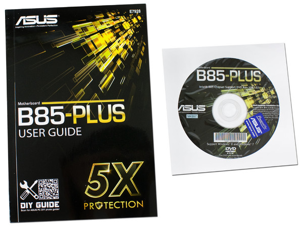 T. Madre ASUS B85-PLUS, ChipSet Intel B85,
Soporta: Core i7/i5/i3 de Socket 1150,
Memoria: DDR3 1600/1333/1066 MHz, 32GB Max,
Integrado: Audio HD, Red,
USB 3.0 y SATA 3.0,
ATX, Ptos: 2xPCIEx16, 2xPCIEx1, 3xPCI