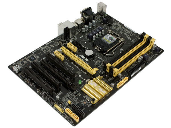 T. Madre ASUS B85-PLUS, ChipSet Intel B85,
Soporta: Core i7/i5/i3 de Socket 1150,
Memoria: DDR3 1600/1333/1066 MHz, 32GB Max,
Integrado: Audio HD, Red,
USB 3.0 y SATA 3.0,
ATX, Ptos: 2xPCIEx16, 2xPCIEx1, 3xPCI