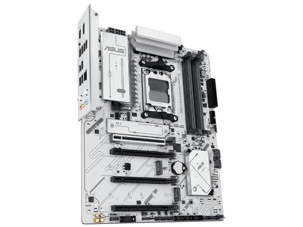 T. Madre ASUS B850 MAX GAMING WIFI W, 
Chipset AMD B850, Segmento: Alto/Gamer, 
Soporta: Ryzen 9000/ 8000/ 7000 Series, Socket AM5, 
Memoria: DDR5 8200/5600MHz, 256GB Max, 
Audio HD, Red, USB Tipo C, SATA 3.0, M.2, Wi-Fi, 
ATX, Ptos: 1xPCIE5.0x16.