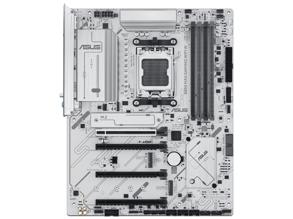 T. Madre ASUS B850 MAX GAMING WIFI W, 
Chipset AMD B850, Segmento: Alto/Gamer, 
Soporta: Ryzen 9000/ 8000/ 7000 Series, Socket AM5, 
Memoria: DDR5 8200/5600MHz, 256GB Max, 
Audio HD, Red, USB Tipo C, SATA 3.0, M.2, Wi-Fi, 
ATX, Ptos: 1xPCIE5.0x16.