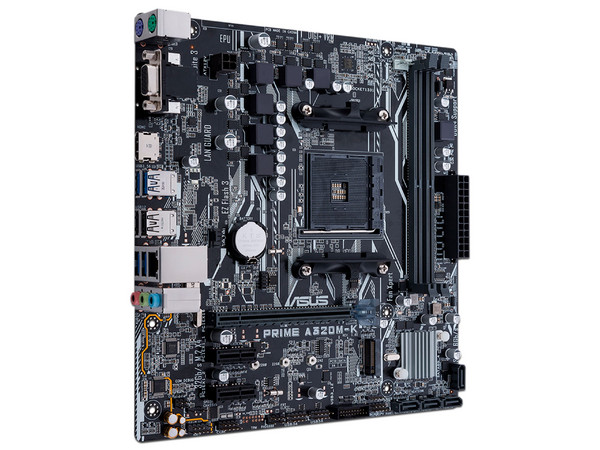 T. Madre Asus PRIME A320M-K, Chipset AMD A320,
Soporta: Procesador AMD Ryzen 1ra Gen, A-series 7ma Gen, Socket AM4,
Memoria: DDR4 3200(O.C.)/2400/2133 MHz, 32GB Max,
USB 3.0, SATA 3.0,
Micro-ATX, Ptos: PCIE 3.0, Incluye Procesador AMD Ryzen 3 3200G.