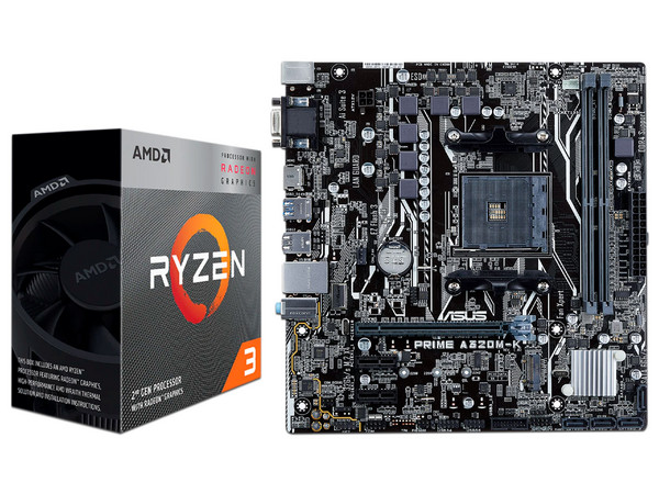 T. Madre Asus PRIME A320M-K, Chipset AMD A320,
Soporta: Procesador AMD Ryzen 1ra Gen, A-series 7ma Gen, Socket AM4,
Memoria: DDR4 3200(O.C.)/2400/2133 MHz, 32GB Max,
USB 3.0, SATA 3.0,
Micro-ATX, Ptos: PCIE 3.0, Incluye Procesador AMD Ryzen 3 3200G.