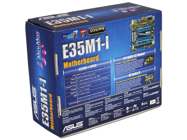 T. Madre Asus E35M1-I, ChipSet AMD Hudson M1,
Procesador Integrado AMD E-350 Dual Core APU (1.6GHz),
Integrado: Video Radeon HD 6310,
SATA 3.0,
Memoria: DDR3 1066/800MHz,
Mini ITX, Ptos: 1xPCIEX16.