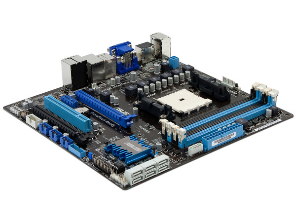 T. Madre ASUS F2A85-M/CSM, Chipset AMD A85X FCH,
Soporta: AMD A10/A8/A6/A4/ Athlon X4 de Socket FM2,
Memoria: DDR3 2400(O.C.)/1866/1600 MHz, 64 GB Max,
Integrado: Audio HD, Red Gigabit,
SATA 3.0, USB 3.0,
Micro ATX, Ptos: 2xPCIEX16, 1xPCIEX1.