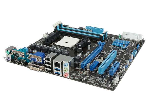 T. Madre ASUS F2A85-M2, Chipset AMD A85X,
Soporta: AMD A10 /A8 /A6 /A4 / Athlon X4 de Socket FM2,
Memoria: DDR3 1866/1600/1333/1066 MHz, 64 GB Max,
Integrado: Audio HD, Red,
Micro-ATX, Ptos: 1xPCIEX16, 1xPCIEX1.