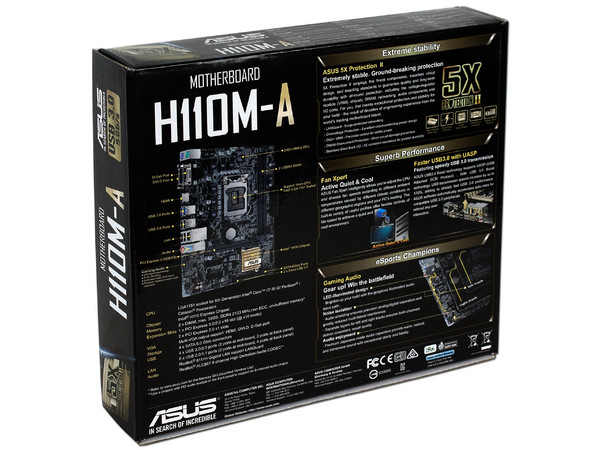 T. Madre H110M-A, ChipSet Intel H110,
Soporta: Intel Core i7/Core i5/Core i3/Pentium/Celeron de Socket 1151,
Memoria: DDR4 2133 MHz, 32GB Max,
SATA 3.0, USB 3.0,
Integrado: Audio HD, Red Gigabit,
Micro-ATX, Ptos: 1xPCIE 3.0 x16, 2xPCIE 2.0 x1.