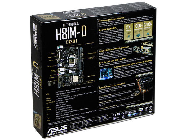 T. Madre ASUS H81M-D R2.0, Chipset Intel H81, 
Soporta: Core i7/i5/i3 de Socket 1150, 
Memoria: DDR3 1600/1333/1066 MHz, 16GB Max, 
Integrado: Audio HD, Red, 
USB 3.0 y SATA 3.0, 
Micro-ATX, Ptos: 1xPCIE x16, 2xPCIE 2.0 x1