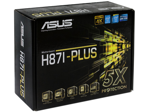 T. Madre ASUS H87I-PLUS, ChipSet Intel H87,
Soporta: Intel Core i7 / i5 / i3 / Pentium / Celeron de Socket 1150,
Memoria: DDR3 1600/1333/1066 MHz, 16 GB Max,
Integrado: Audio HD, Red,
USB 3.0 y SATA 3.0,
Mini-ITX, Ptos: 1xPCIE 3.0 x16