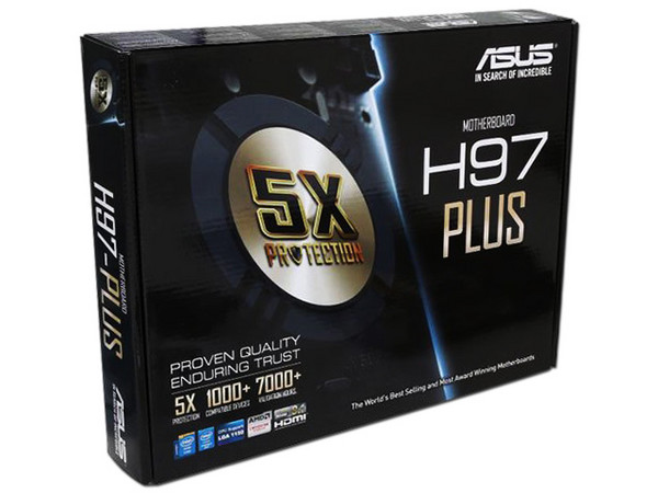 T. Madre H97-PLUS, ChipSet Intel H97,
Soporta: Core i7/i5/i3 de Socket 1150,
Memoria: DDR3 1600/1333MHz, 32GB Max,
Integrado: Audio HD, Red,
USB 3.0 y SATA 3.0,
ATX, Ptos: 2xPCIEx16, 2xPCIEx1