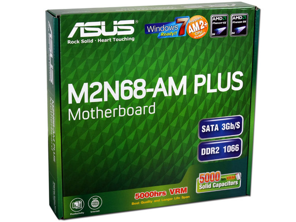 T. Madre ASUS M2N68-AM PLUS, Chipset NVIDIA G 7025,
Soporta: Phenom II, Athlon 64/Athlon 64 X2, Socket AM2+,
Memoria: DDR2 1066/800/667, 2 Bancos, 8GB Max,
Integrado: Audio HD, Red, Video Nvidia GF7025,
Diseño: mATX, Ptos:1xPCIEx16, 1xPCIEx1, 2xPCI