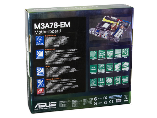 T. Madre ASUS M3A78-EM, Chipset AMD 780G,
Soporta: Phenom, Athlon 64/Athlon 64 X2, Socket AM2+,
 Memoria: DDR2 1066/800/667, 4 Bancos, 8GB Max,
 Integrado: Audio HD, Red 10/100, Video ATI HD3200,
 Diseño: MATX, Ptos:1xPCIEx16, 1xPCIEx1, 2xPCI.