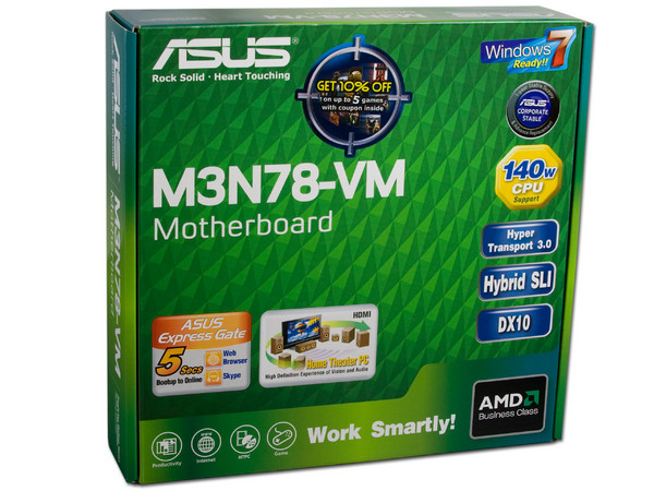 T. Madre ASUS M3N78-VM, Chipset NVIDIA,
Soporta: Phenom, Athlon 64/Athlon 64 X2, Socket AM2+,
Memoria: DDR2 1066/800/667, 4 Bancos, 8GB Max,
Integrado: Audio HD, Red 10/100, Video GeForce 8,
Diseño: mATX, Ptos:1xPCIEx16, 1xPCIEx1, 2xPCI.