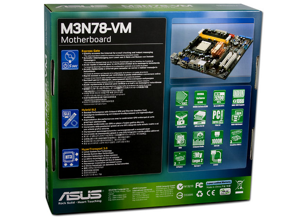 T. Madre ASUS M3N78-VM, Chipset NVIDIA,
Soporta: Phenom, Athlon 64/Athlon 64 X2, Socket AM2+,
Memoria: DDR2 1066/800/667, 4 Bancos, 8GB Max,
Integrado: Audio HD, Red 10/100, Video GeForce 8,
Diseño: mATX, Ptos:1xPCIEx16, 1xPCIEx1, 2xPCI.