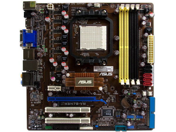 T. Madre ASUS M3N78-VM, Chipset NVIDIA,
Soporta: Phenom, Athlon 64/Athlon 64 X2, Socket AM2+,
Memoria: DDR2 1066/800/667, 4 Bancos, 8GB Max,
Integrado: Audio HD, Red 10/100, Video GeForce 8,
Diseño: mATX, Ptos:1xPCIEx16, 1xPCIEx1, 2xPCI.
