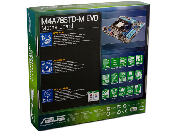 T. Madre Asus M4A785TD-M EVO, ChipSet AMD 785G,
Soporta: Phenom II X3 y X4 de Socket AM3,
Integrado: Video ATI  HD4200, Audio HD, Red,
Memoria: DDR3 1800(O.C.)/1333MHz,
Diseño ATX, Ptos: 1xPCIEX16, 1xPCIEX1, 2xPCI