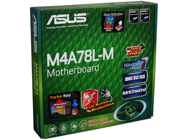 T. Madre Asus M4A78L-M, ChipSet AMD 760G,
Soporta: Phenom II X3 y X4 Soporta AM2+ y AM3,
Integrado: Video Radeon HD3000, Audio HD, Red RTL8112L,
Memoria: DDR2 1200(O.C.)/1066MHz, 2Bancos, 8GB Max,
Diseño mATX, Ptos: 1xPCIEX16, 1xPCIEX1, 2xPCI