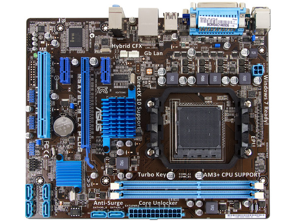 T. Madre ASUS M5A78L-M LX PLUS, Chipset AMD 760G,
Soporta: FX/Phenom II/Athlon II/Sempron 100, Socket AM3+,
Memoria: DDR3 1866(O.C.)/1333/1066 MHz, 8GB Max,
Integrado: Video Radeon HD 3000
Diseño Micro-ATX, Ptos: 1xPCIEX16, 2xPCIEX1