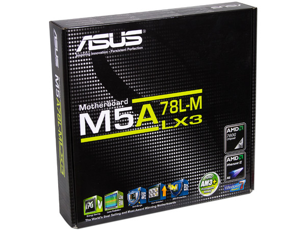 T. Madre ASUS M5A78L-M LX3, Chipset AMD A55X FCH,
Soporta: AMD FX/Phenom II/Athlon II de Socket Am3+,
Memoria: DDR3 1866/1600/1333/1066 MHz, 16 GB Max,
Integrado: Audio HD, Red Gigabit,
Micro ATX, Ptos: 1xPCIEX16, 1xPCIEX1.