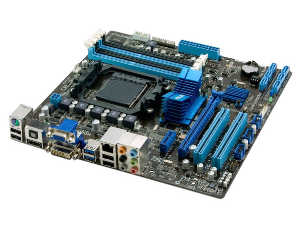 T. Madre ASUS M5A78L-M/USB3, Chipset AMD 760G,
Soporta: FX/ Phenom II/ Athlon II/ Sempron 100, Socket AM3+,
Memoria: DDR3 2000(O.C.)/1333/1066MHz, 32GB Max,
Integrado: Video RADEON HD 3000,
USB 3.0 y SATA 3.0
Micro-ATX, Ptos: 1xPCIEX16, 1xPCIEX1