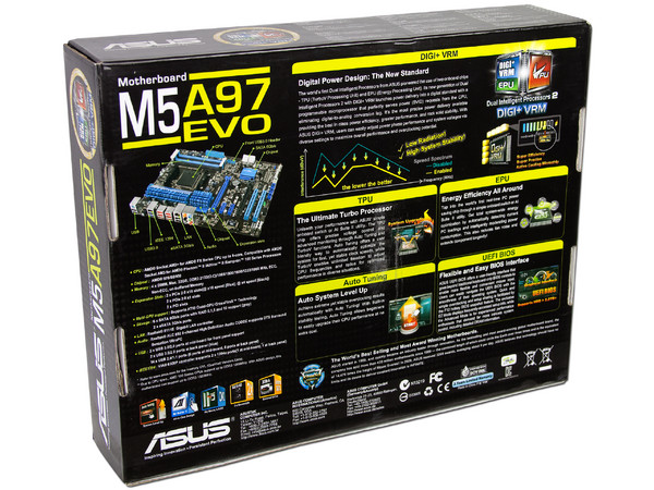 T. Madre ASUS M5A97 EVO, Chipset AMD970,
Soporta: FX/Phenom II/Athlon II/Sempron, Socket AM3+,
Memoria: DDR3 1866(O.C.)/1333/1066MHz, 32GB Max,
 USB 3.0 y SATA 3.0,
Integrado: Audio HD, Red,
Diseño ATX, Ptos: 2xPCIEX16, 2xPCIEX1