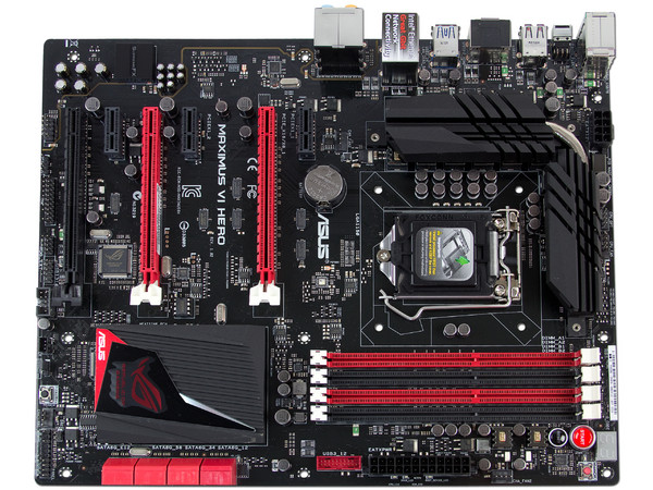 T. Madre ASUS Maximus VI Hero, Chipset Intel Z87,
Soporta: Core i7 / i5 / i7 / Pentium / Celeron de Socket 1150,
Memoria: DDR3 3000(O.C.) / 2933(O.C.)/1600 / 1333 MHz, 32GB Max,
USB 3.0 y SATA 3.0,
ATX, Ptos: 2xPCIE 3.0 X16, 1xPCIEX16, 1xPCIEX1