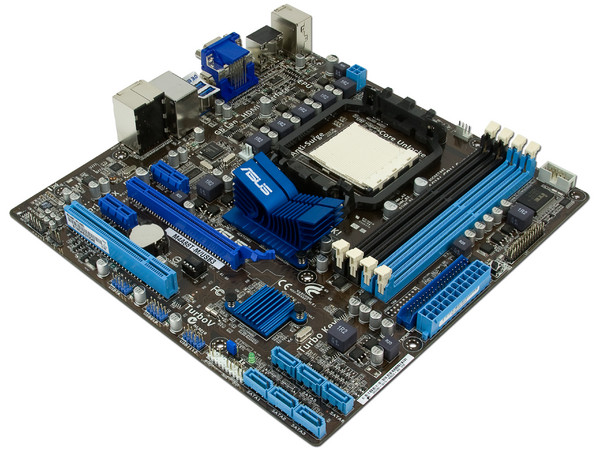 T. Madre ASUS M4A88T-M/USB3, Chipset AMD880G,
Soporta: Phenom II X3, X4 y X6 Socket AM3, USB 3.0,
Memoria: DDR3 1866(O.C.)/1333, 16GB Max,
Integrado: Audio HD, Red, Video Radeon HD 4250,
Diseño MicroATX, Ptos: 1xPCIEX16, 2xPCIEX1