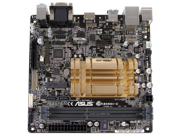 T. Madre ASUS N3050I-C,
Procesador Integrado Intel Celeron N3050 Dual-Core (hasta 2.16 GHz),
Memoria: DDR3 1600/1066 MHz, 8 GB Max,
Integrado: Audio, Red, Video Intel HD Graphics,
SATA 3.0 y USB 3.0,
Mini ITX, Ptos: 1xPCIEx4.