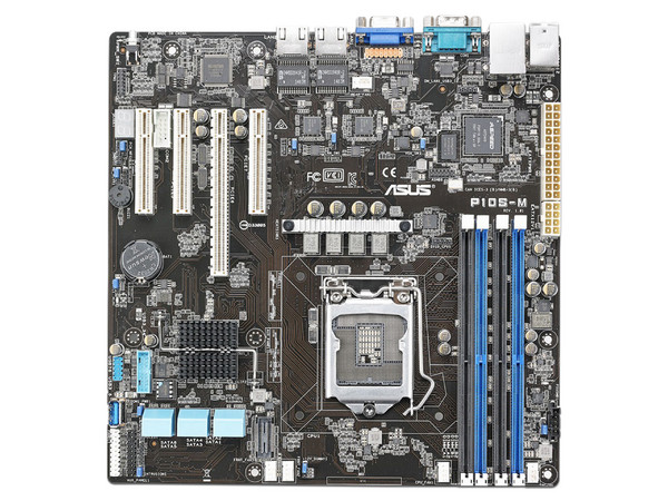 T. Madre ASUS P10S-M, Chipset Intel C232,
Soporta: Core i7/i5/i3/Xeon/Celeron/Pentium de Socket 1151,
Memoria: DDR4 2133/2133 MHz, 64GB Max,
Integrado: Audio HD, Red,
USB 3.0 y SATA 3.0,
ATX, Ptos: 1xPCIEx16, 3xPCIEx8