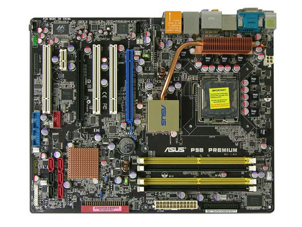 Tarjeta Madre ASUS P5B Premium Vista Edition,
ChipSet Intel P965/ICH8R,
Soporta: Core 2 Quad/ Core 2 Extreme / Core 2 Duo,
Memoria: DDR2 800, 4 Bancos, 8GB Max,
Integrado: Audio 8 CH, Dual Gigabit LAN,
Diseño: ATX, Ptos: 2xPCI Expressx16, 3xPCI