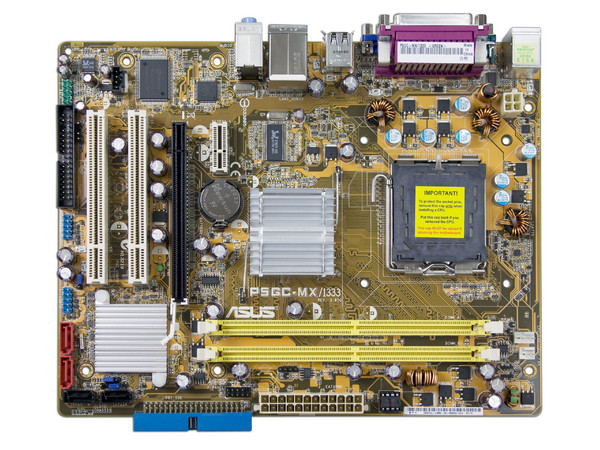 T. Madre ASUS P5GC-MX/1333, ChipSet Intel 945GC,
Soporta: Cel.400, DualCore/2 Duo, *1333/1066/800MHz,
Memoria: DDR2 667/533Mhz, 2 Bancos, 4GB Max,
Integrado: Video IGMA 950, Audio 6 canales, Red,
Diseño: mATX, Ptos: 1xPCEx16, 1xPCE, 2xPCI
