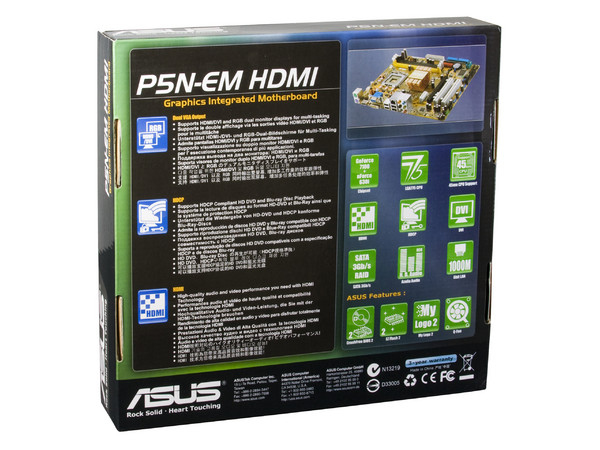 Tarjeta Madre ASUS P5N-EM HDMI, ChipSet nForce 630i,
Soporta: Core 2 Quad, Core 2 Duo, 800/1066/1333MHz,
Memoria: DDR2 1066/800/667MHz, 3 Bancos, 4GBMax,
Integrado: Audio 7.1, Red Gigabit, Diseño: mATX,
Puertos: 1xPCIEx16, 1xPCIEx1, 2xPCI