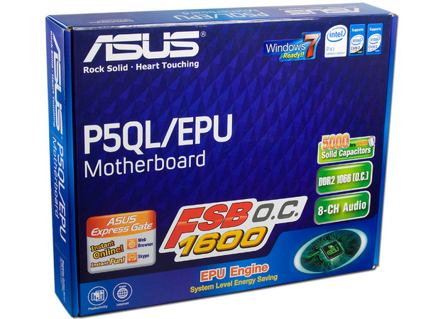Tarjeta Madre Asus P5QL/EPU, ChipSet Intel P43,
Soporta: Core 2 Quad, Core 2 Duo, 1600(O.C.)/1333MHz,
Memoria: DDR2 1066(O.C.)/800/667MHz, 4Bancos, 16GBMax,
Integrado: Audio HD, Red, Diseño:ATX,
Puertos: 1xPCIEx16, 2xPCIEx1, 3xPCI